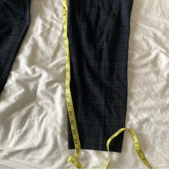 Babaton Jimmy Pant Plaid Dark Green Trousers Dress Pants Size 4 - Picture 8 of 10